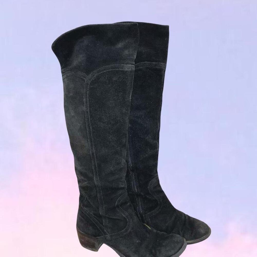 Vintage 90s y2k suede knee high boots